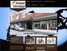 Tablet Screenshot of beckumer-fahrradlager.de